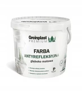 Antireflexná farba Greinplast, matná biela, 10 l